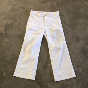 Pilcro wide leg white jeans